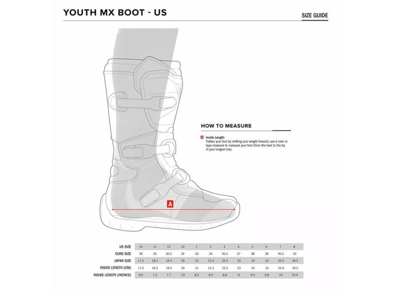 Preview: Alpinestars youth size guide